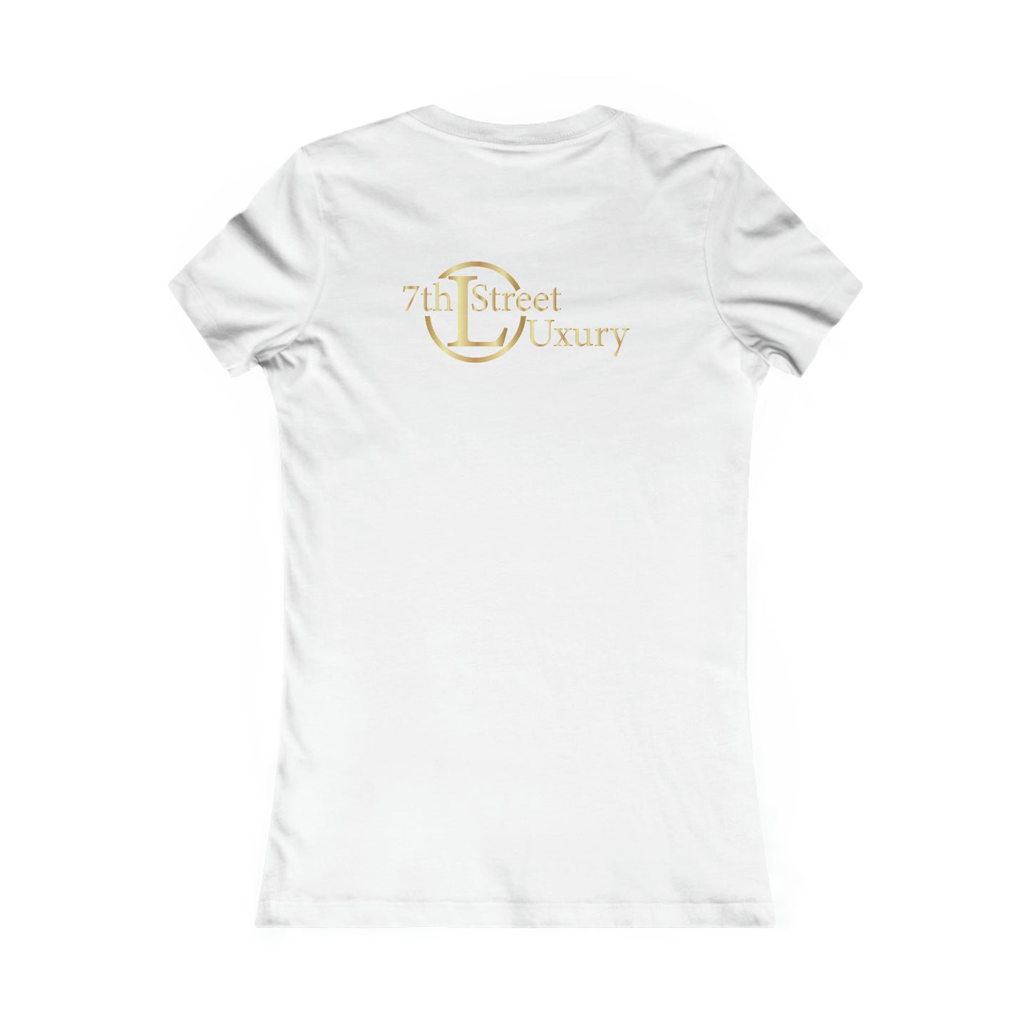 7thStreet Luxury Women's Favorite Tee- 7thStreet Luxury White, Black and Gold striped t-shirt