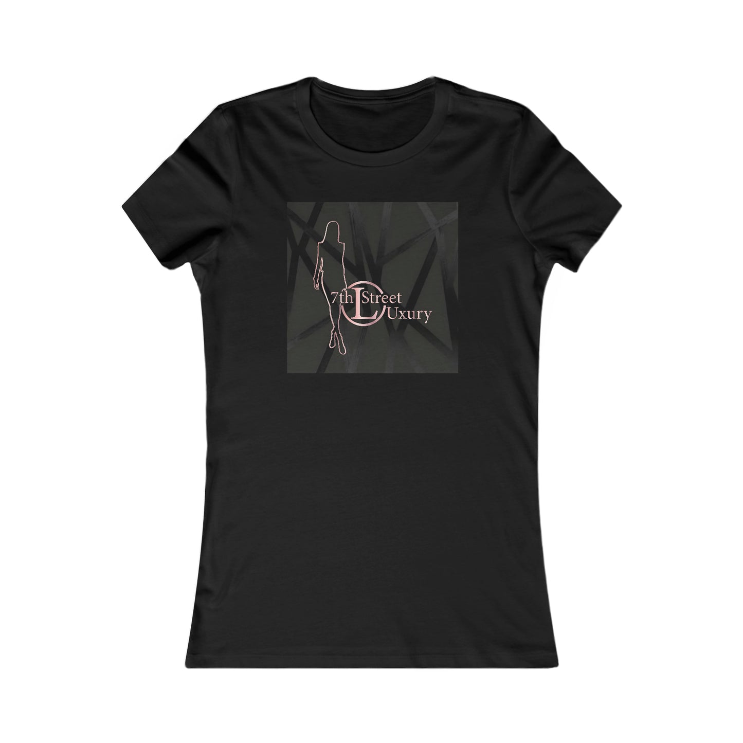 7thStreet Luxury Fashion Women's Favorite Tee- 7thStreet Luxury Logo and Model symbol pink