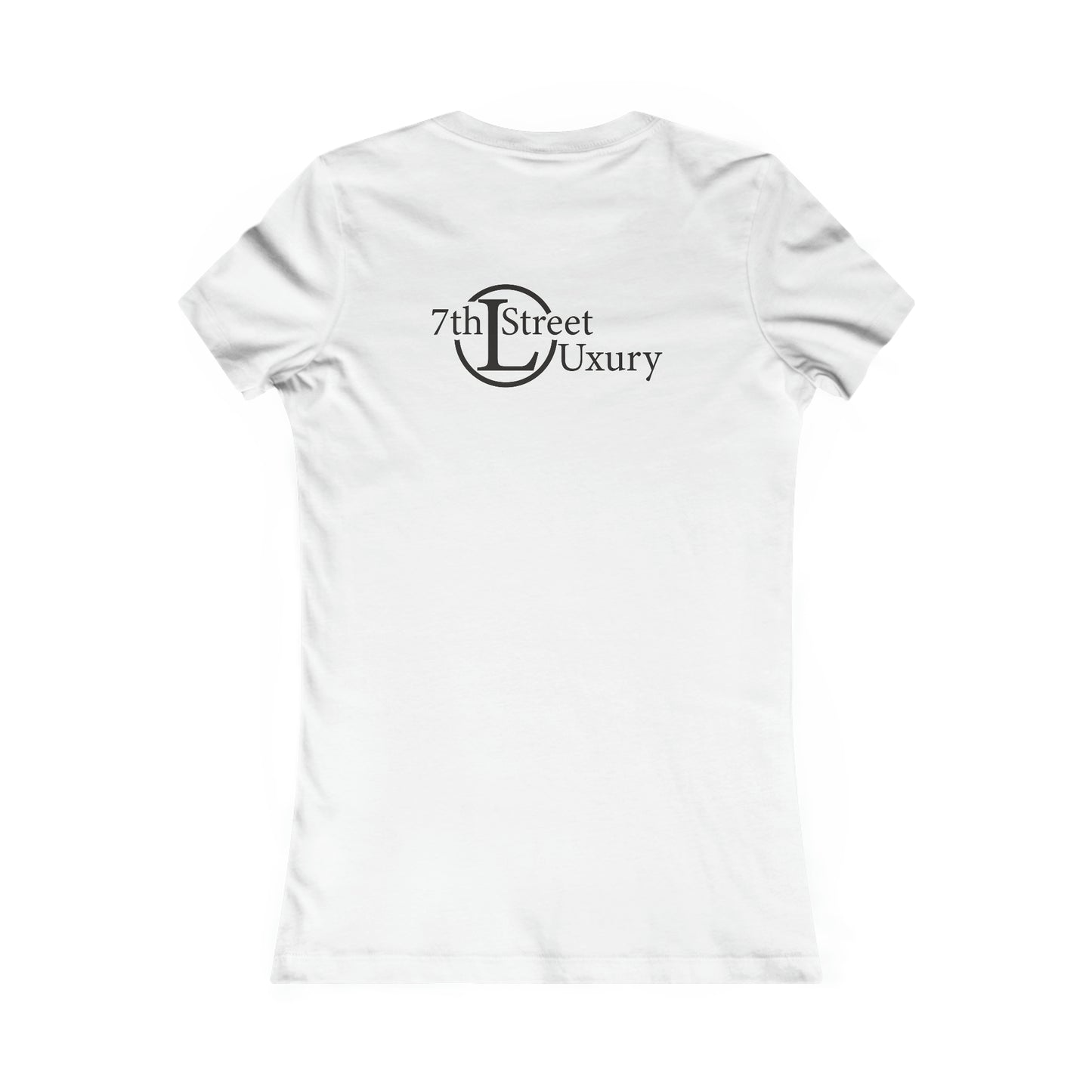 7thStreet Luxury Women's Favorite Tee- 7thStreet Luxury Fashion t-shirt. White, black, and Gold Logo