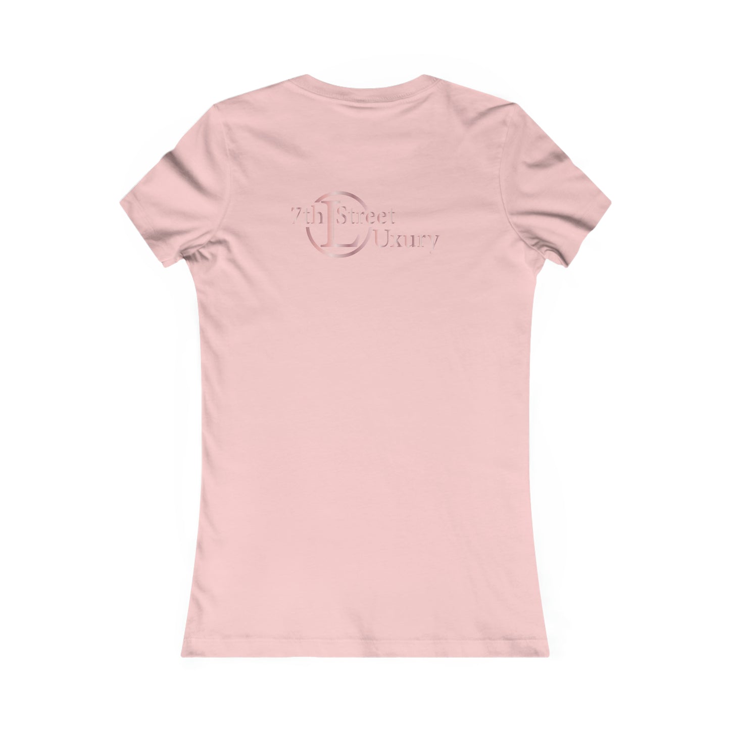 7thStreet Luxury Fashion Women's Favorite Tee- 7thStreet Luxury Logo and Model symbol pink