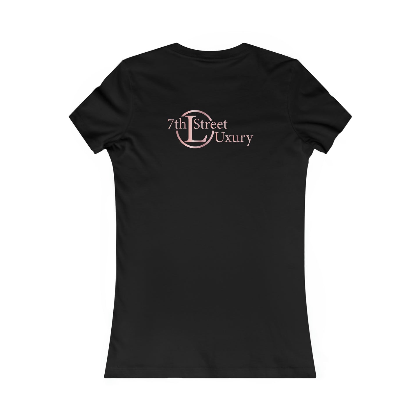 7thStreet Luxury Fashion Women's Favorite Tee- 7thStreet Luxury Logo and Model symbol pink