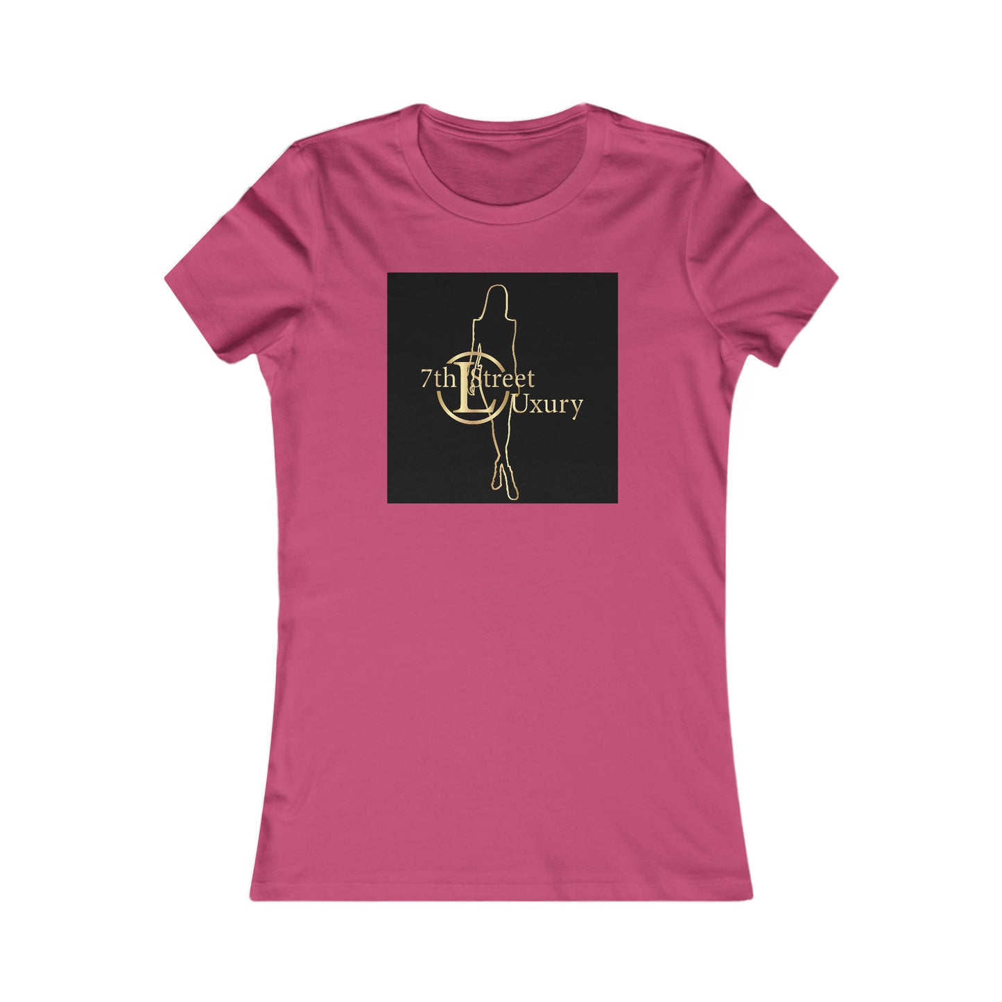 7thStreet Luxury Women's Favorite Tee- 7thStreet Luxury Fashion t-shirt. White, black, and Gold Logo