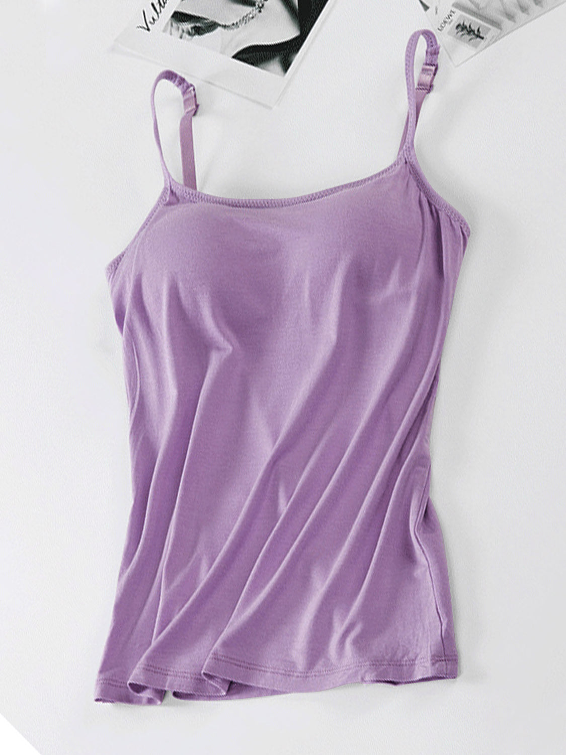 Scoop Neck Adjustable Strap Cami