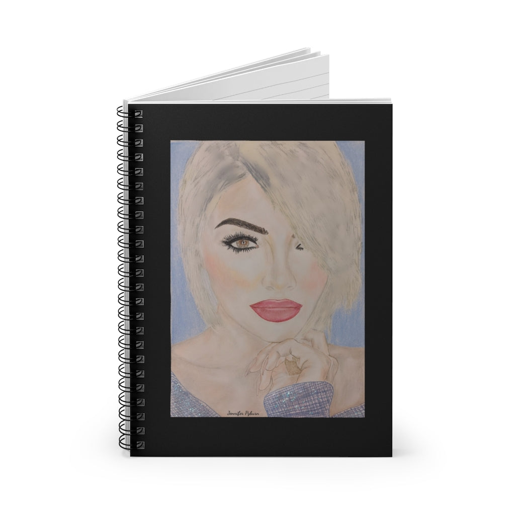 Spiral Notebook - Ruled Line- Colored Fashion Face Notebook Cover